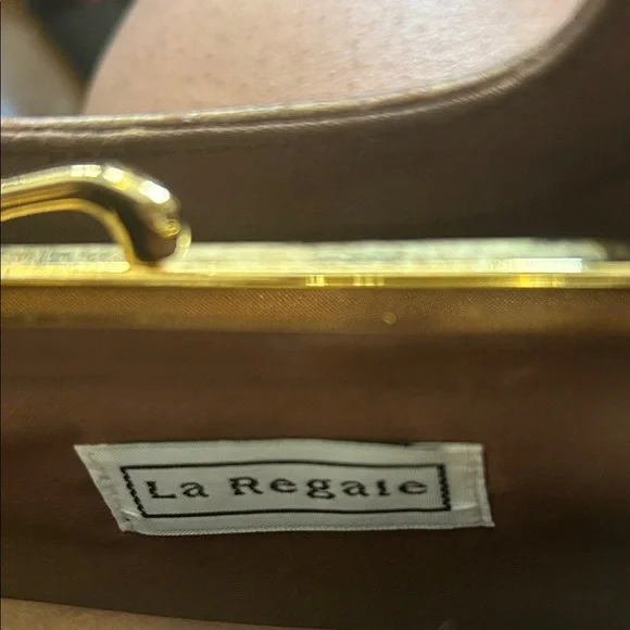 La Regale Metallic Brown  Leather Women's Bag - Picture 8 of 9